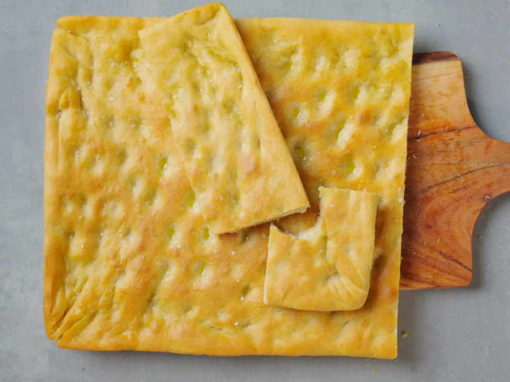 Focaccia Genovese – knusprige italienische Focaccia mit Olivenöl-Lake