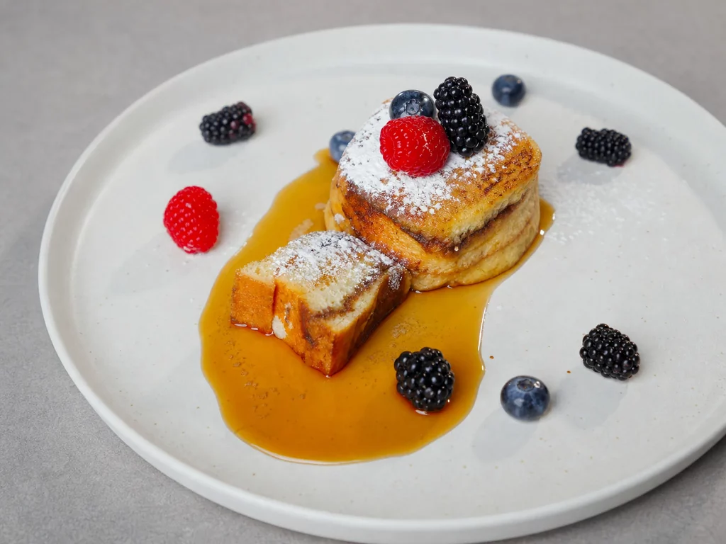 Reiche Ritter – gefüllte Brioche mit Ahornsirup und Beeren
